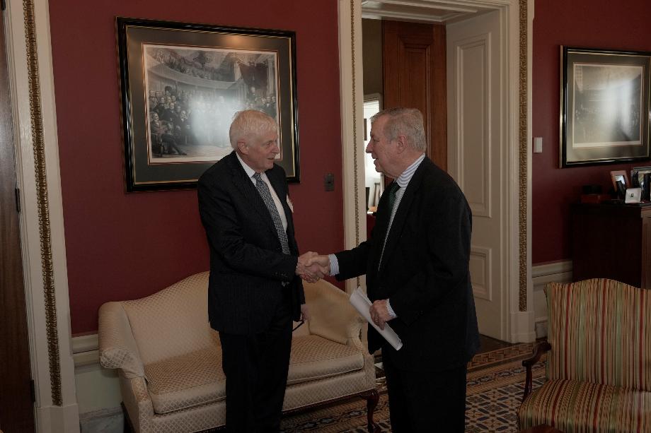 DURBIN MEETS WITH NEW FERMILAB DIRECTOR DURBIN MEETS WITH NEW FERMILAB DIRECTOR